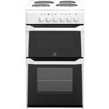 Electric Ovens - Two Ovens Cast Iron Cookers Indesit IT50EW S White
