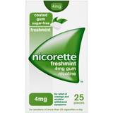 Mint - Nicotine Gums Medicines Nicorette Freshmint 4mg 25pcs Chewing Gum