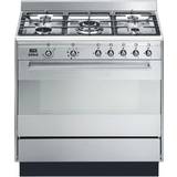 Dual Fuel Ovens Gas Cookers Smeg SUK91MFX9 Stainless Steel
