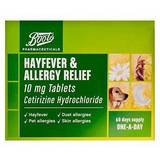 Boots Pain & Fever Medicines Hayfever And Allergy Relief 10mg 60pcs Tablet