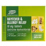 Boots Pain & Fever Medicines Hayfever And Allergy Relief 10mg 16pcs Tablet