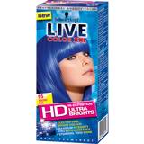 Blue Semi-Permanent Hair Dyes Schwarzkopf Live Color Ultra Brights #95 Elect Blue