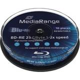 MediaRange Blu-ray Optical Storage MediaRange BD-RE 25GB 2x 10-pack Spindle