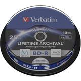 -R - Blu-ray Optical Storage Verbatim M-Disc BD-R 25GB 4x 10-pack Spindel Inkjet