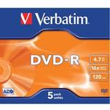 Optical Storage Verbatim DVD-R 4.7GB 16x Jewelcase 5-Pack