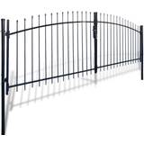 vidaXL Double Door Fence Gate with Spear Top 400x200cm