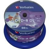 Optical Storage Verbatim DVD+R 8.5GB 8x Spindle 50-Pack Wide Inkjet
