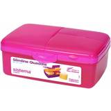 Pink Food Containers Sistema Slimline Quaddie Food Container 1.5L