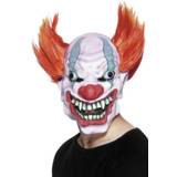 Red Head Masks Fancy Dress Smiffys Clown Mask, White, Red and Blue