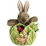 Bunnys - Puppets Dolls & Doll Houses The Puppet Company Rabbit in a Lettuce with 3 Mini Beasts Hide Aways