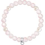 Pink Bracelets Thomas Sabo Charm Club Bracelet - Silver/Quartz/Pearl