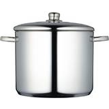 Stainless Steel Stockpots KitchenCraft MasterClass Stainless Steel with lid 14 L 30 cm