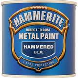 Hammerite Blue - Outdoor Use Paint Hammerite Direct to Rust Hammered Effect Metal Paint Blue 0.75L