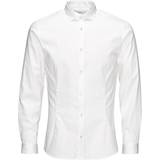 Jack & Jones Men Tops Jack & Jones Casual Slim Fit Long Sleeved Shirt - White/White