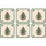 Spode Pimpernel Christmas Tree Coaster 6pcs
