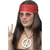 Hippie Long Wigs Fancy Dress Smiffys Hippy Chick Kit