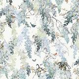 Digital Prints - White Wallpapers Sanderson Wisteria Falls (216298)