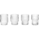 Grey Drinking Glasses Ferm Living Ripple Drinking Glass 20cl 4pcs