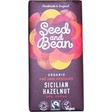 Seed and Bean Organic Fine Dark Chocolate Bar Hazelnut 85g