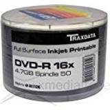 16x - DVD Optical Storage Traxdata DVD-R White 4.7GB 16x Spindle 50-Pack