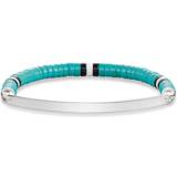 Agate Bracelets Thomas Sabo Love Bridge Bracelet - Silver/Turquoise/Obsidian/Agate