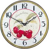 Roger Lascelles Red Cherries French Wall Clock 36cm