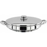 Stainless Steel Paella Pans Stellar 8000 with lid 30 cm