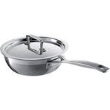 Stainless Steel Saute Pans Le Creuset 3 Ply Stainless Steel Non Stick with lid 3.3 L 24 cm