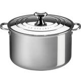 With Lid Stockpots Le Creuset Signature Stainless Steel Round with lid 6.6 L 24 cm