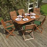 Wood Garden & Outdoor Furniture Rowlinson Plumley Patio Dining Set, 1 Table incl. 6 Chairs