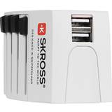 White Travel Adapters Skross World Adapter MUV USB