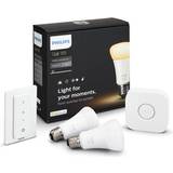 Philips hue white starter kit e27 Philips Hue White Atmosphere LED Lamp 9.5W E27 2 Pack Starter Kit
