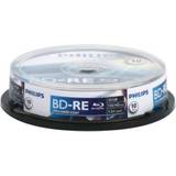 2x - Blu-ray Optical Storage Philips BD-RE 25GB 2x Spindle 10-Pack