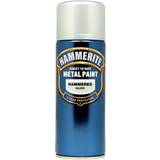 Hammerite Spray Paint Hammerite Direct to Rust Hammered Effect Metal Paint Silver 0.4L