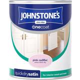 Johnstones Pink Paint Johnstones One Coat Quick Dry Satin Metal Paint, Wood Paint Pink 0.75L
