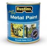 Rustins Metal Paint Rustins Quick Dry Metal Paint Black 0.5L