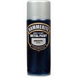Hammerite Spray Paint Hammerite Direct to Rust Smooth Effect Metal Paint Silver 0.4L