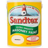 Sandtex Ultra Smooth Masonry Concrete Paint Magnolia 5L