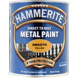 Yellow Paint Hammerite Direct to Rust Smooth Effect Metal Paint Yellow 0.75L