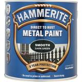 Hammerite Green - Outdoor Use Paint Hammerite Direct to Rust Smooth Effect Metal Paint Green 0.25L