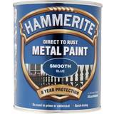 Hammerite Blue - Outdoor Use Paint Hammerite Direct to Rust Smooth Effect Metal Paint Blue 0.75L