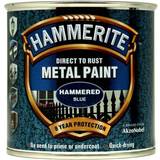 Hammerite Blue - Outdoor Use Paint Hammerite Direct to Rust Hammered Effect Metal Paint Blue 0.25L