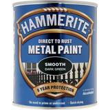 Hammerite Green - Outdoor Use Paint Hammerite Direct to Rust Smooth Effect Metal Paint Green 0.75L