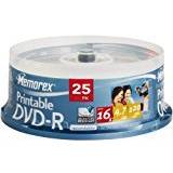 Memorex DVD-R 4.7GB 16x Spindle 25-Pack Inkjet