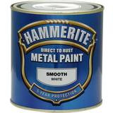 Hammerite Metal Paint - White Hammerite Direct to Rust Smooth Effect Metal Paint White 2.5L