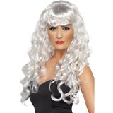 Halloween Long Wigs Fancy Dress Smiffys Siren Wig White