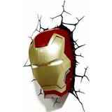 Red Wall Lamps Kid's Room Philips Marvel Comics 3D Iron Man Mask Wall Lamp