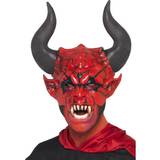 Red Half Masks Fancy Dress Smiffys Devil Lord Mask