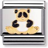 Nomination Composable Classic Link Panda Charm - Silver/Gold/Black