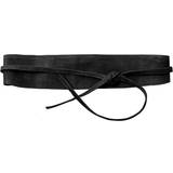 Pieces Leather Waist Belt - Black